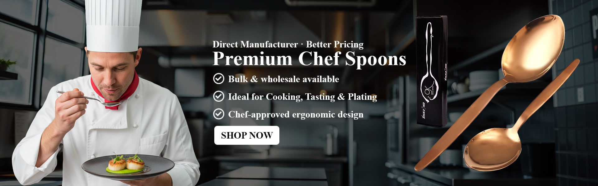 Chef Kunz Spoon Golden